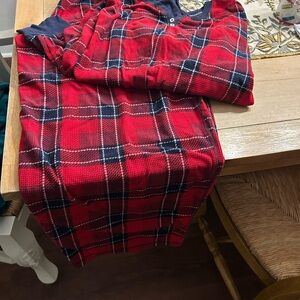 Nautica women’s Christmas pajamas, Red and Blue. Large